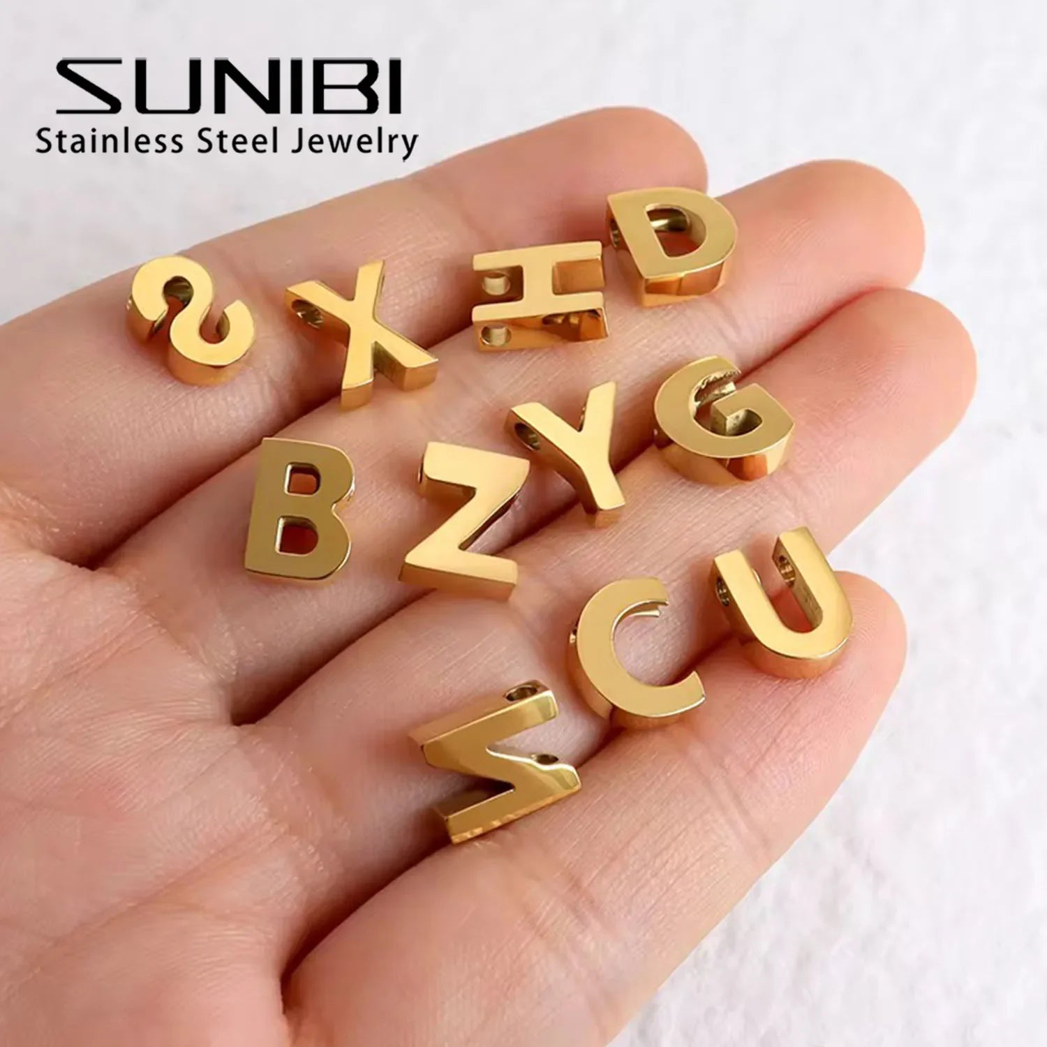 Stainless Steel Initial Heart Charm for Jewelry Silver Plated Letter Name Pendant for Women Wholesale Alphabet A-Z Jewelry Gift