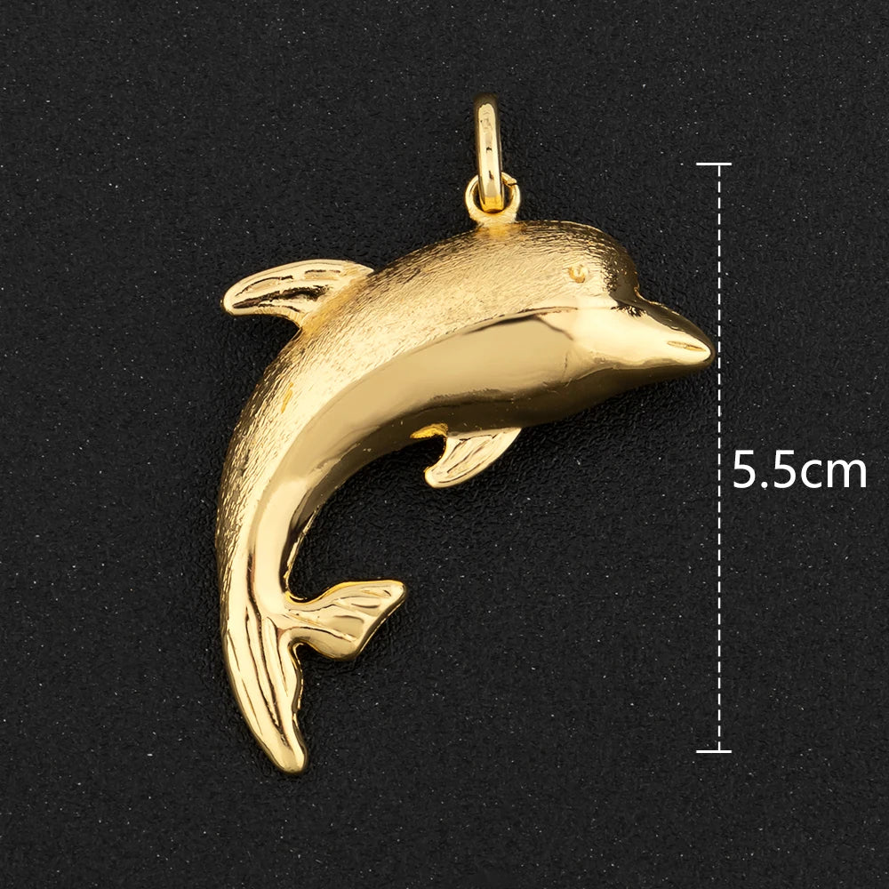 Gold Color Hip Hop Personality Pendant African Map Mermaid Dollar Euro Shape Pendant Party Jewelry Birthday Gifts