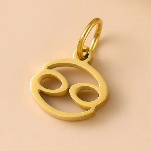 SUNIBI Stainless Steel Star Zodiac Sign 12 Constellation Pendant Accessories for Necklace Women Man Jewelry Gifts Wholesale