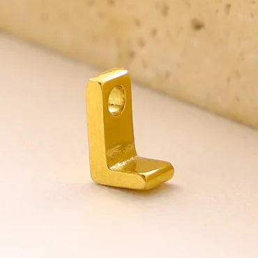 Stainless Steel Initial Heart Charm for Jewelry Silver Plated Letter Name Pendant for Women Wholesale Alphabet A-Z Jewelry Gift