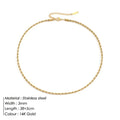 SUNIBI 316L Stainless Steel Chain Necklace for Women Gold Color Statement Choker Necklaces Do Not Fade Jewelry Wholesale