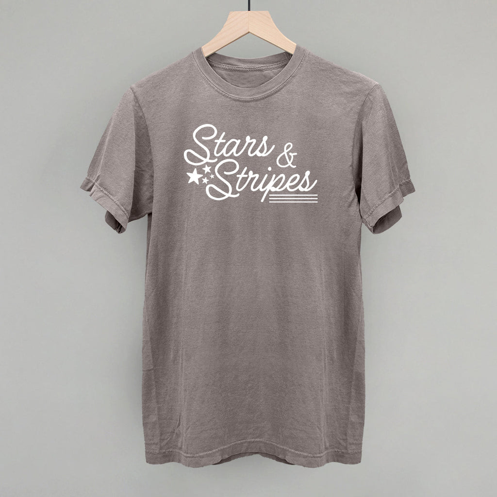 Stars & Stripes White Script