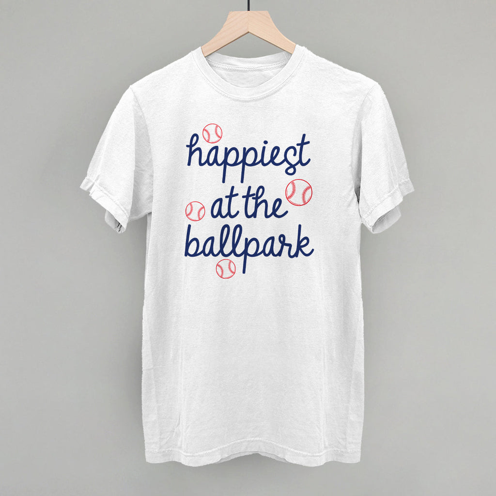 Happiest At The Ballpark Navy Script