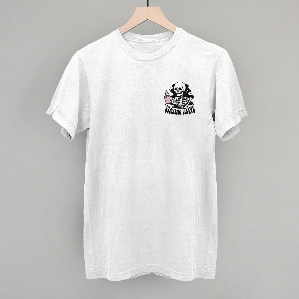 Staying Alive Coffee Skeleton (Left Chest)