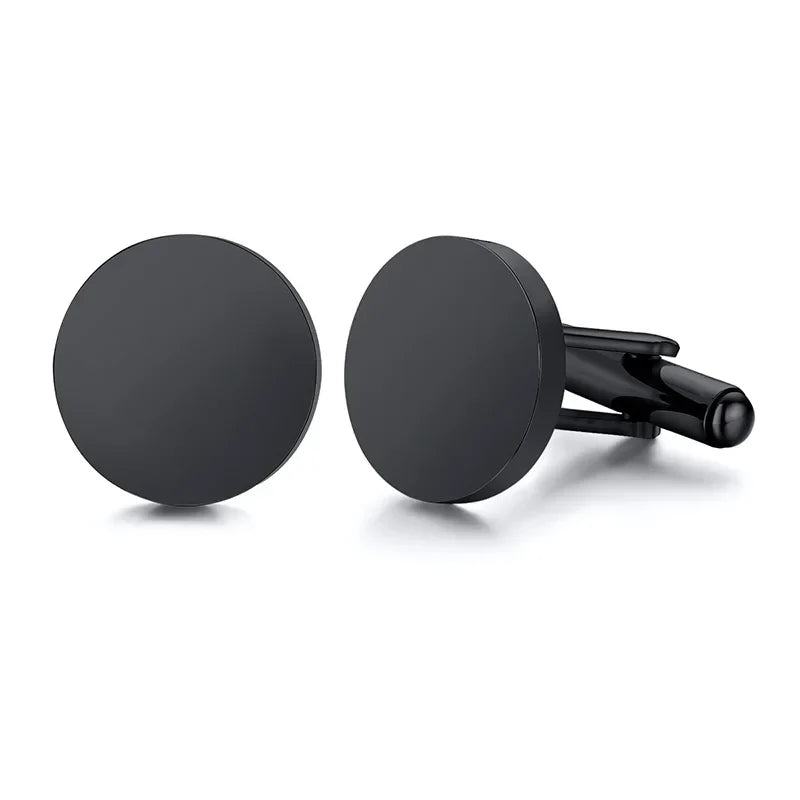 Personalized Man Cufflinks Stainless Steel Shirt Cuff Button Custom Wedding Gifts Mens Cufflinks