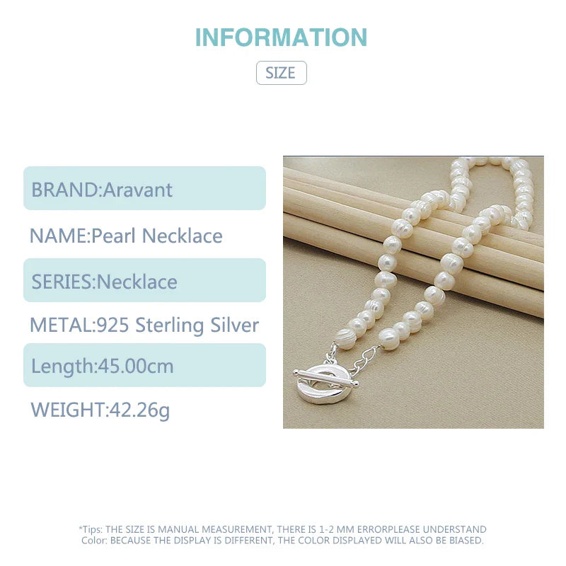 Freshwater Pearl Necklaces 925 Silver Necklace For Women Wedding Fashion Jewelry
