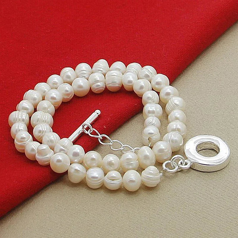 Freshwater Pearl Necklaces 925 Silver Necklace For Women Wedding Fashion Jewelry