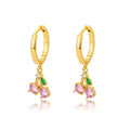 Crystal Fruit Cherry Drop Earrings For Women Stainless Steel Pink Cherry Earring Femme Fairy Fashion Boho Jewerly Gift 2023