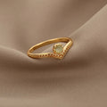 Stainless Steel Opal Finger Rings For Women Fashion Adjustable Couple Geometric Ring Handmade Aesthetic Jewelry Gift Anillos