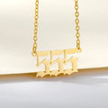 777 Angel Number Necklaces For Women Stainless Steel Couple Necklace Goth Chains Collar Choker Vintage Jewelry Aesthetic
