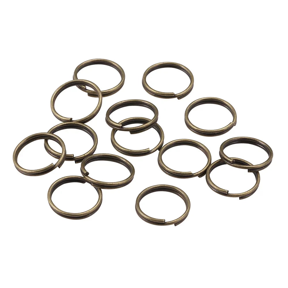 50-200Pcs/Lot 4-20mm Gold Color Double Jump Rings Split Rings Connectors Loops For DIY Jewelry Making Findings Accessories