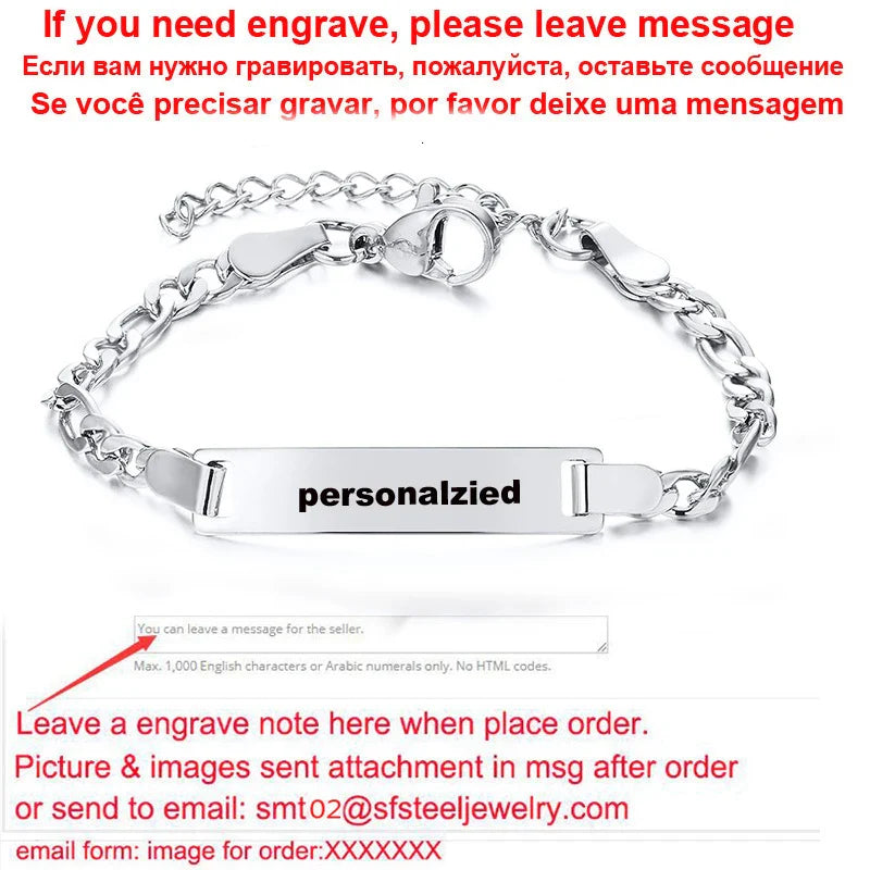 Personalized Name Bracelet VIP Link for for Boy Girl