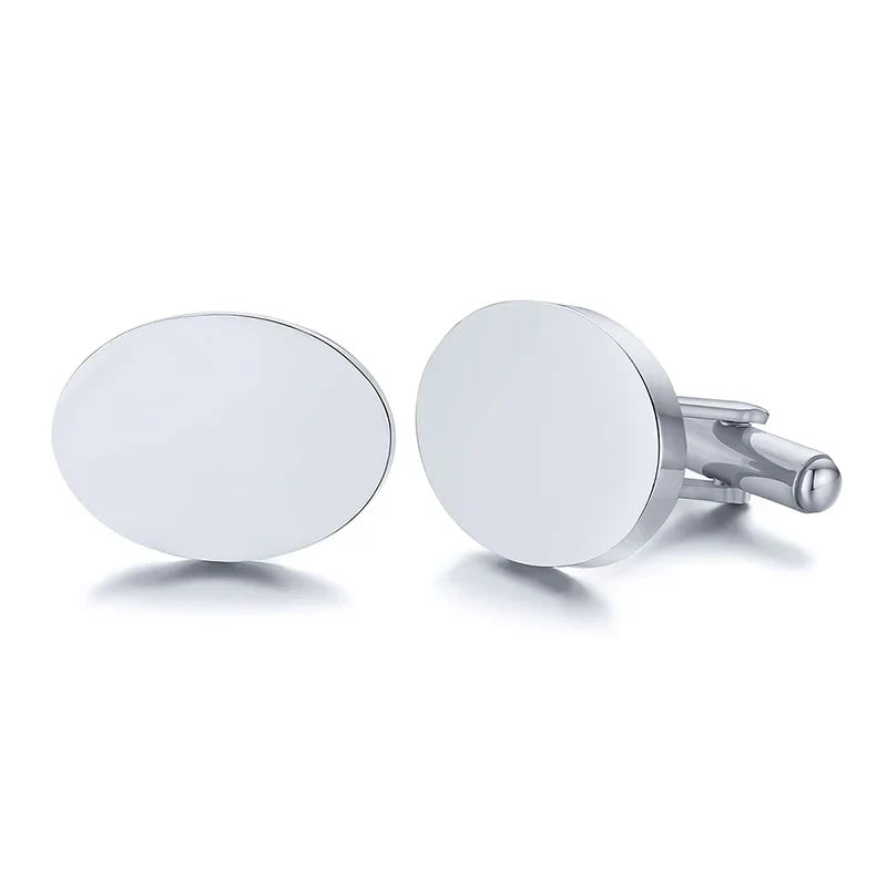 Personalized Man Cufflinks Stainless Steel Shirt Cuff Button Custom Wedding Gifts Mens Cufflinks