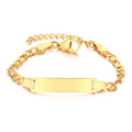 Persoanlized Custom Name Heart Bracelet,Stainless Steel Figaro Chain Link Adjustable,Engraved Gift for Boy Girl