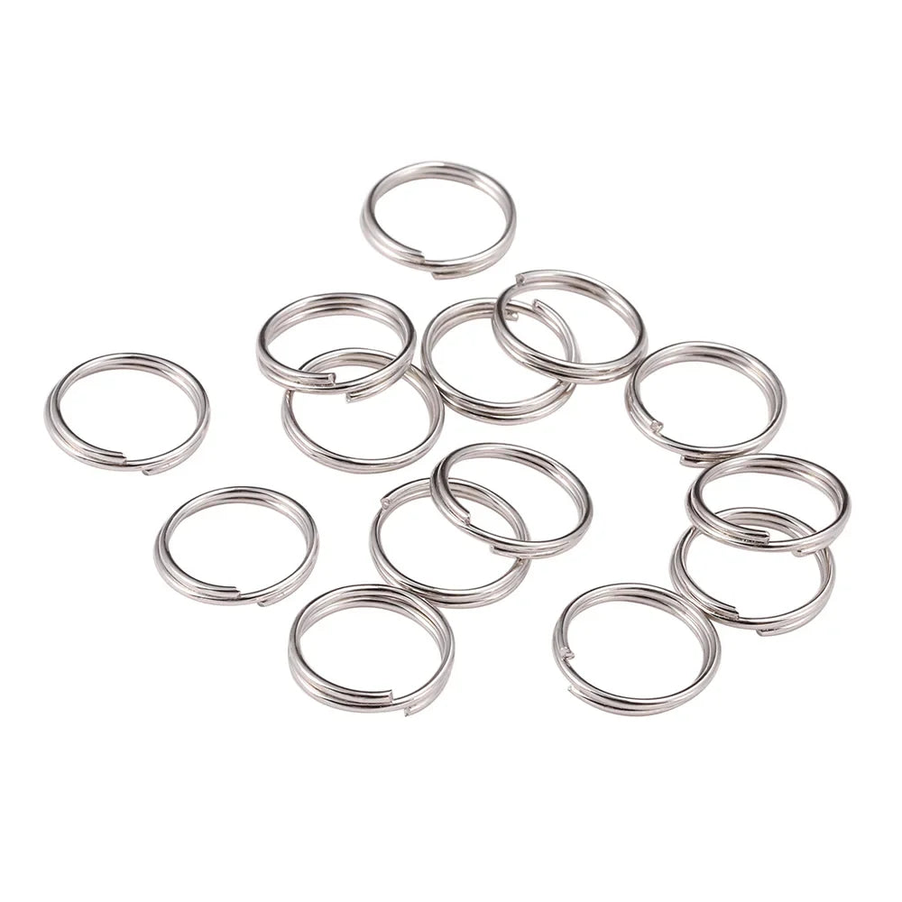50-200Pcs/Lot 4-20mm Gold Color Double Jump Rings Split Rings Connectors Loops For DIY Jewelry Making Findings Accessories