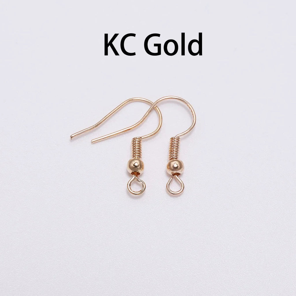 100pcs 17x20mm Earring Findings Earrings Clasps Hooks Fittings DIY Jewelry Crafts Making Alloy Hook Drop Earrings Accessories