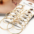 6 Pairs/set korean Hoop Earrings Set Oversized Big Circle Earring Fashion Jewelry for Women Girls Steampunk Ear Clip Brincos