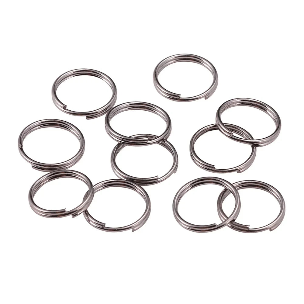 50-200pcs/lot Open Jump Rings 4 6 8 10 12 mm Double Loops Split Rings Necklace Bracelet Connectors For DIY Jewelry Making