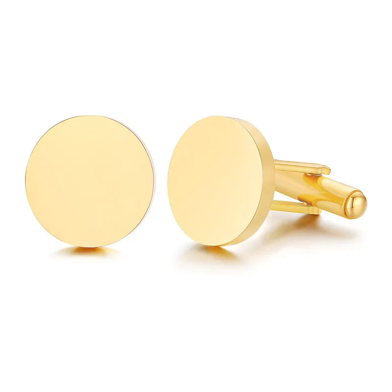 Personalized Man Cufflinks Stainless Steel Shirt Cuff Button Custom Wedding Gifts Mens Cufflinks