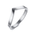 Simple Chevron V Shape Ring or Party 316L Stainless Steel Fashion Jewelry Rings For Women