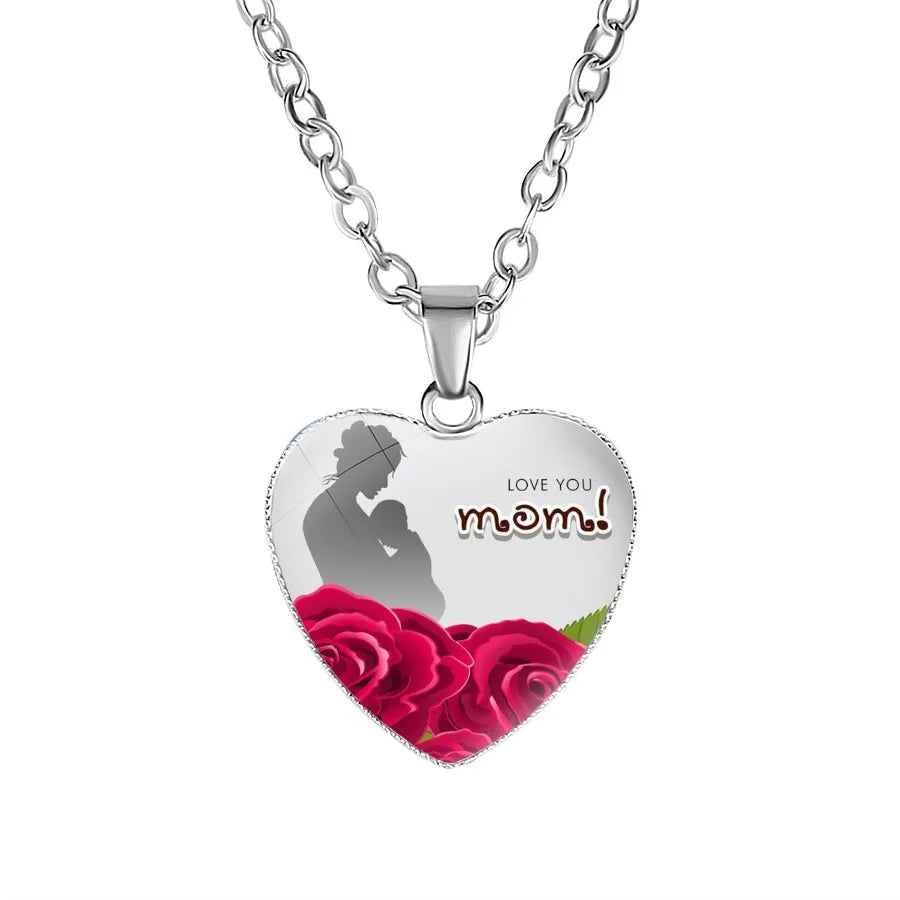 BEST MOM EVER necklaces For Women Mama Letter Heart shape pendant Chains Fashion Mother's Day Jewelry Gift