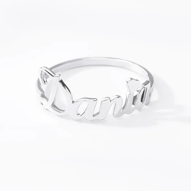 Custom Name Rings for Women Stainless Steel Gold Plated  Personalized Band Letter Initial Ring Wedding Jewelry Bijoux Femme 2023