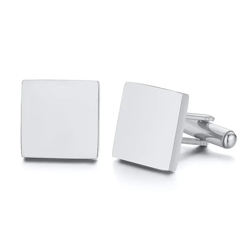 Personalized Man Cufflinks Stainless Steel Shirt Cuff Button Custom Wedding Gifts Mens Cufflinks