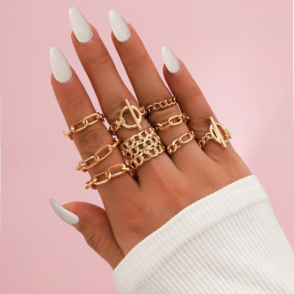 Trendy Geometric Moon Knuckle Finger Rings Set For Women 2021 Bohemian Crystal stone Female Ring Wedding Jewelry