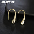 Aravant 925 Silver Earring For Women Water Drop Gold Earrings Fashion Wedding Jewelry Gifts