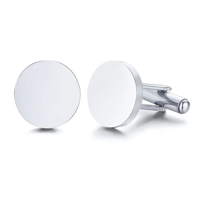 Personalized Man Cufflinks Stainless Steel Shirt Cuff Button Custom Wedding Gifts Mens Cufflinks