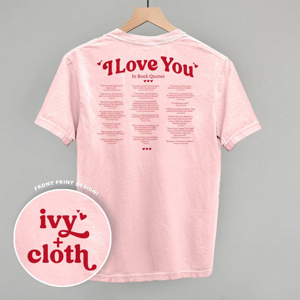 I Love You Book Quotes Back Print