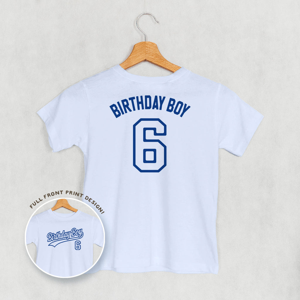 Birthday Boy Varsity #6 (Kids Back Print)