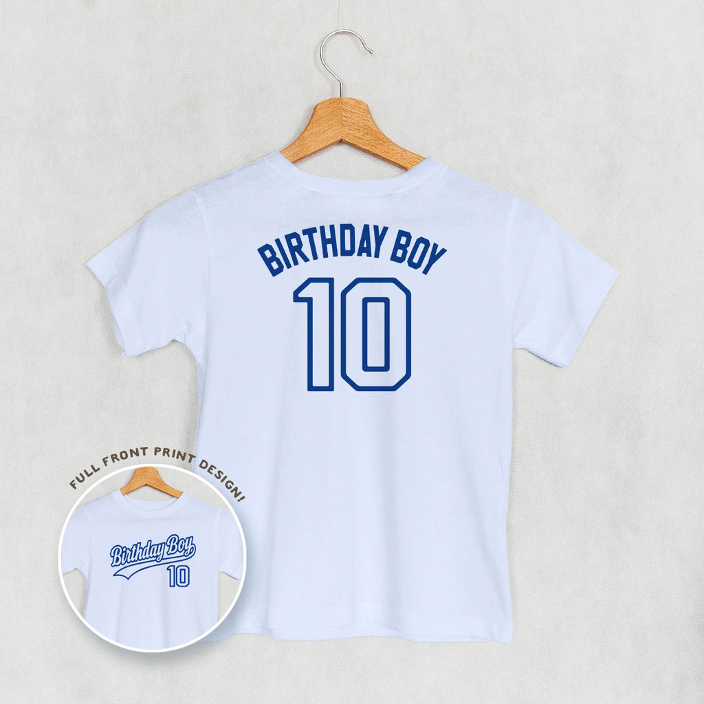 Birthday Boy Varsity #10 (Kids Back Print)