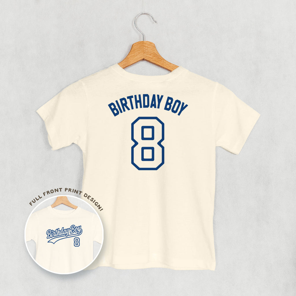 Birthday Boy Varsity #8 (Kids Back Print)
