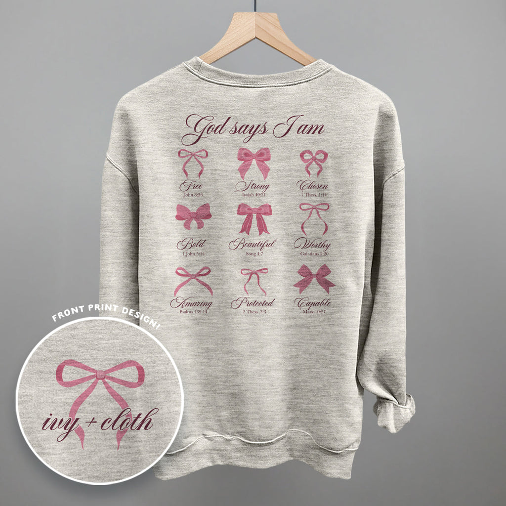 God Says I Am (Pink Bows) (Back Print)