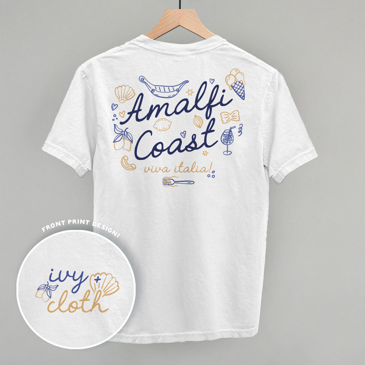 Amalfi Coast Doodles (Back Print)