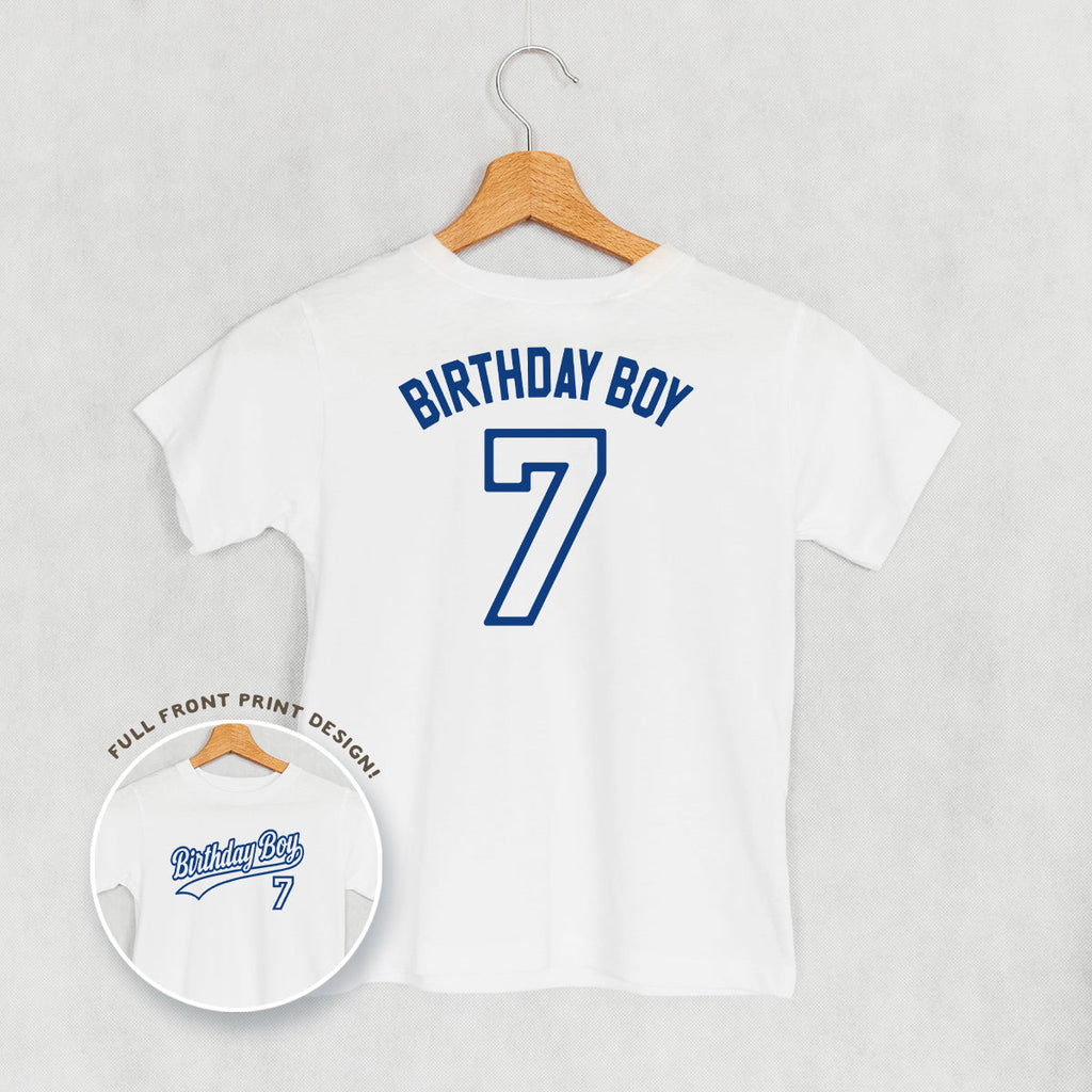 Birthday Boy Varsity #7 (Kids Back Print)