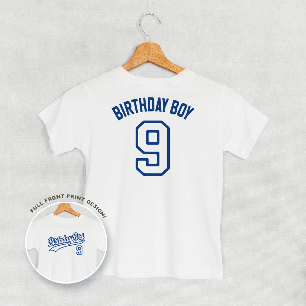 Birthday Boy Varsity #9 (Kids Back Print)