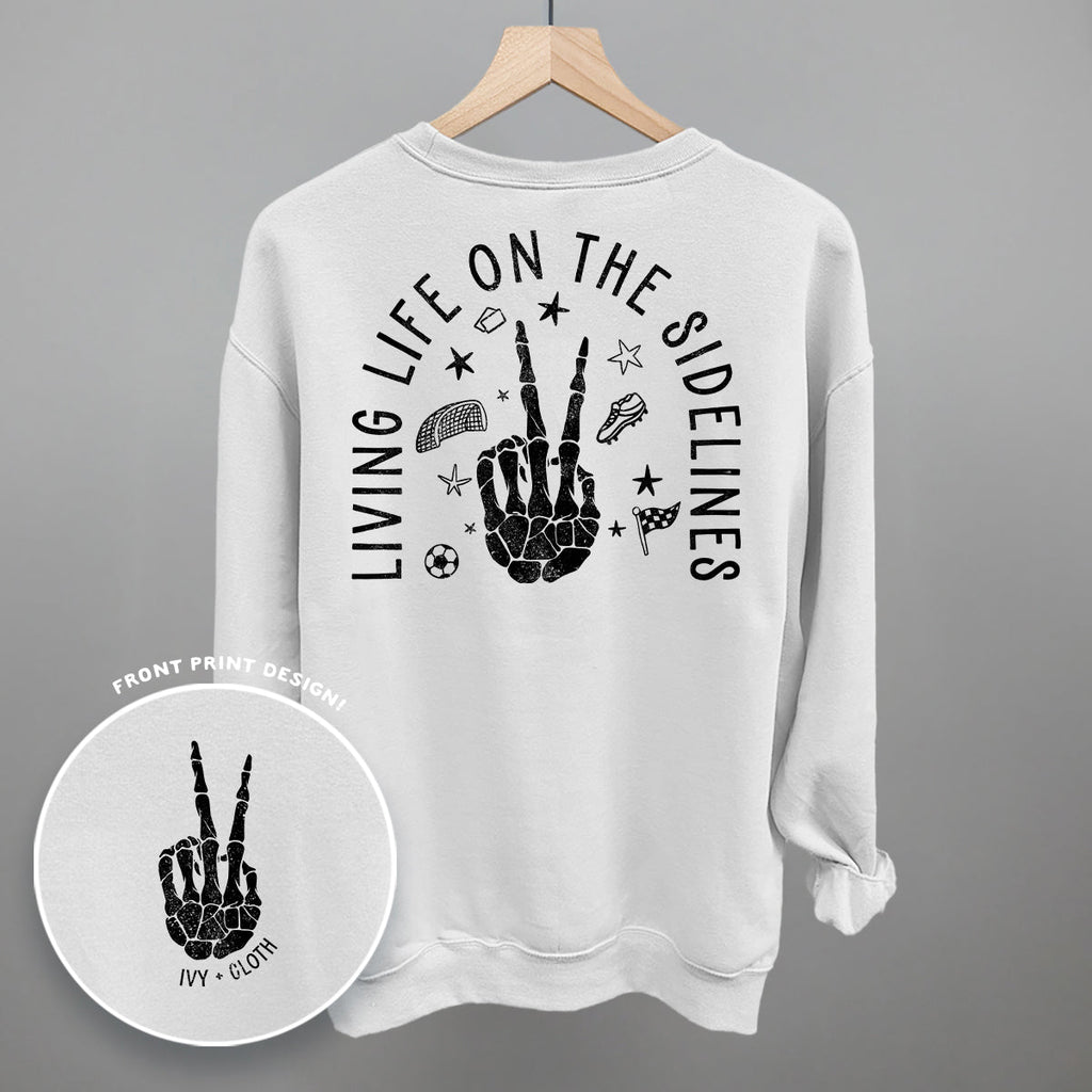 Living Life On The Sidelines Soccer (Back Print)
