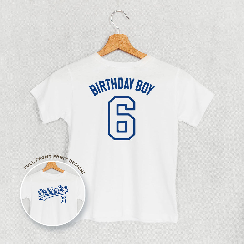 Birthday Boy Varsity #6 (Kids Back Print)