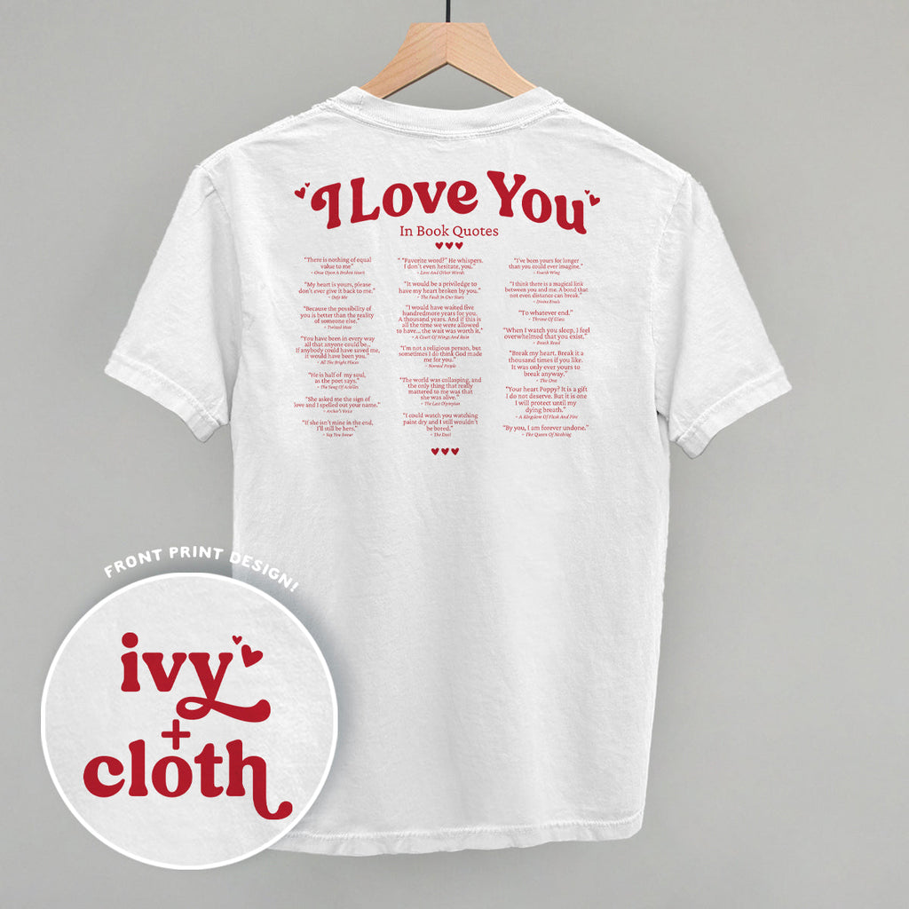 I Love You Book Quotes Back Print
