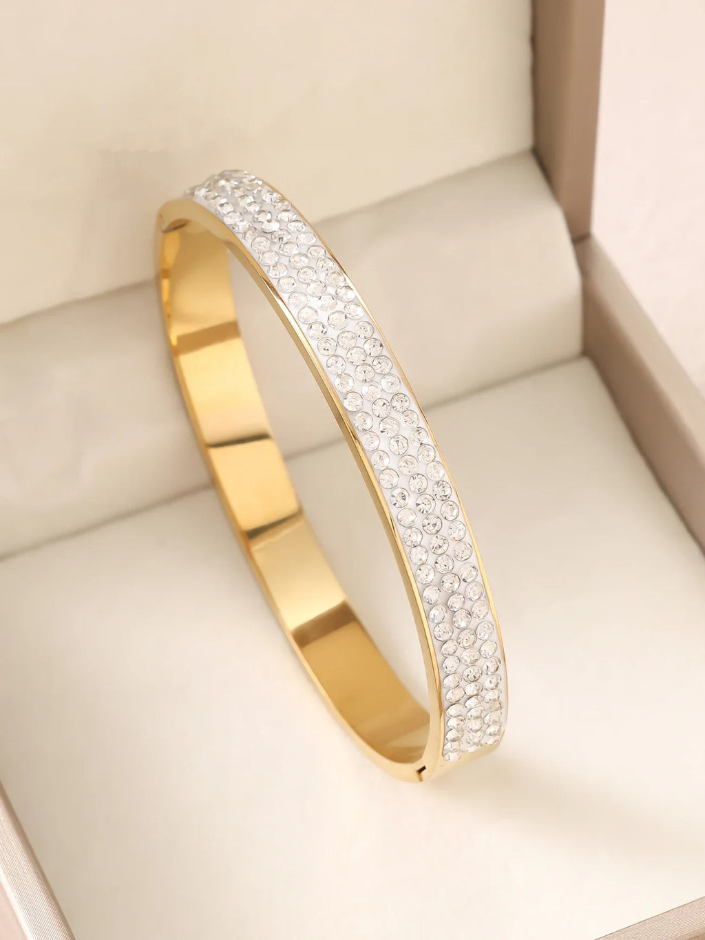 1pieces/set women's wedding jewelry party holiday Valentine's Day gift stainless steel bracelet plated with 18K gold bracelet