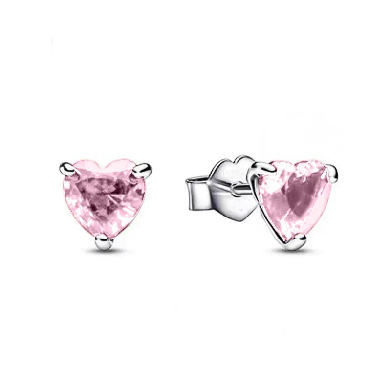 Christmas Gift Hot Selling 925 Silver Blue Stone Flower Stud Earrings Fit Women's Festival Exquisite Charm Jewelry Gifts