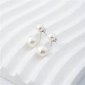 S925 Silver Small Pearl Stud Earrings Nearly Round, Subtle Elegance, Versatile Ear Adornments
