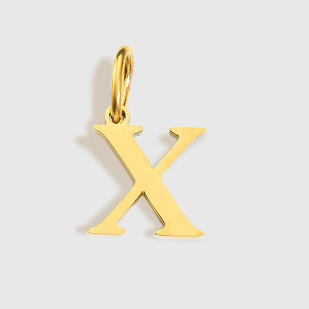 Initial Alphabet Pendant Stainless Steel Charms for Making Necklace Minimalism DIY Accessories Gift Women's Jewelry Wholesale