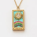 1Pcs Necklace Creative Pendant Tarot Card Elements Sun Star Moon Knight Necklace Pendant Fashion Trendy Accessories