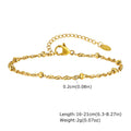 Thin Link Women Bracelet, Stainless Steel 18K Gold Plated Wrist Chain Waterproof Resistant Jewelry