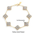 MINTYBOX S925 Sterling Silver Full Moissanite Bracelets D VVS1 Lab Diamond for Women 18k Gold Plated Engagement Jewelry Gift