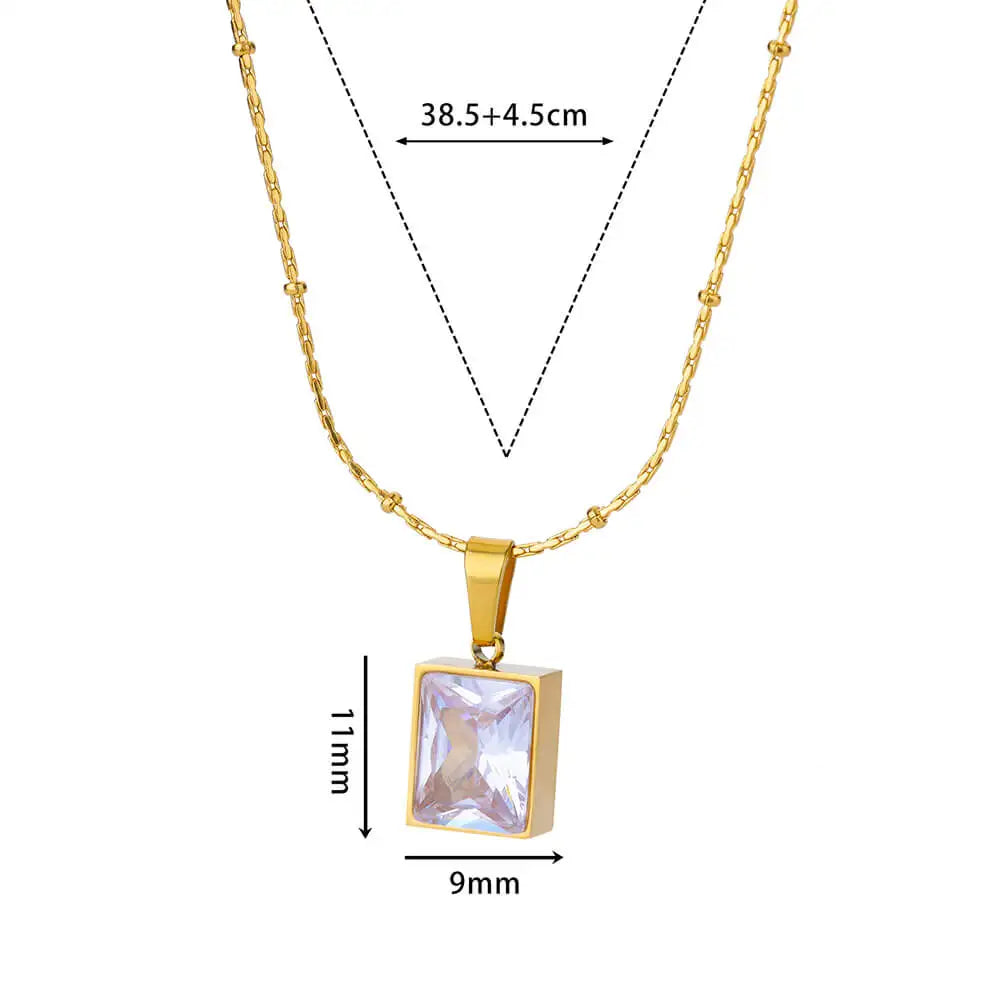 Luxury Zircon Butterfly Pendant Necklaces For Women Stainless Steel Gold Color Chain Collar Necklace 2025 New Wedding Jewelry