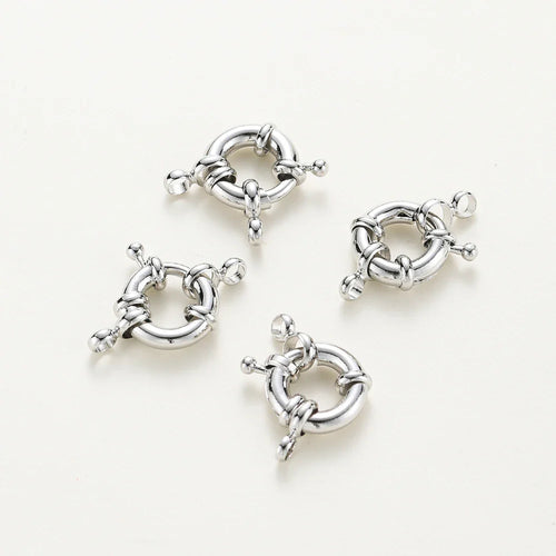 1-4pcs 14K 18K Real Gold Plated Sailor Clasps Bracelet Charm End Connector Spring Clasp For DIY Jewelry Making Necklace Findings